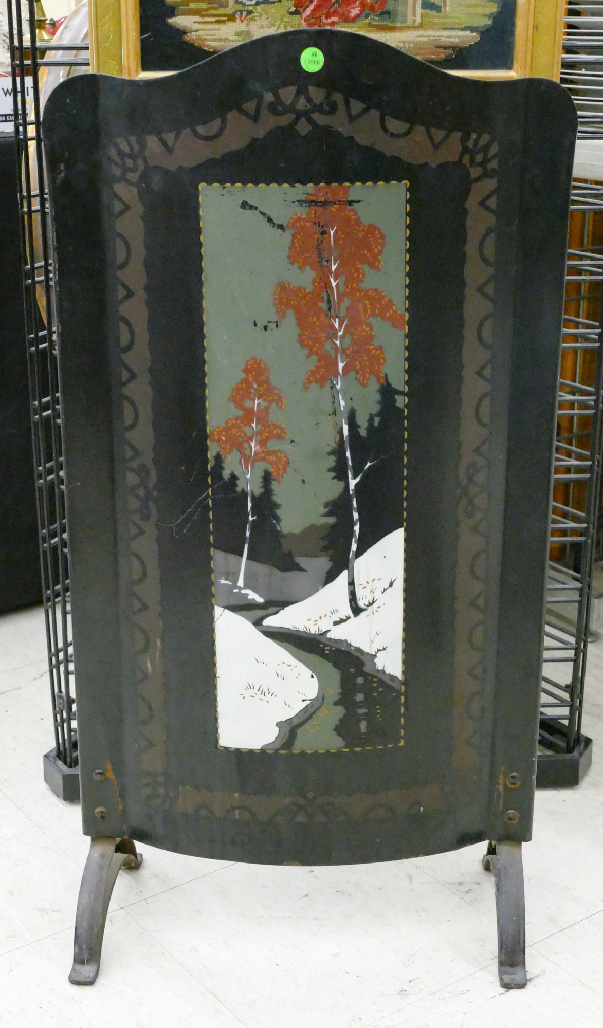Art Deco Metal Fireplace Screen