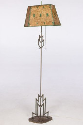 ART DECO METAL STANDING LAMP W