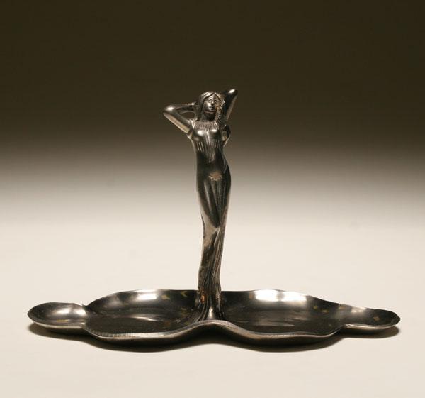 Art Deco metal tray/stand, the