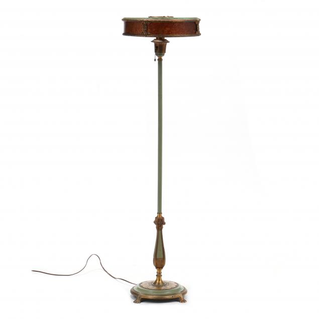 ART DECO MICA SHADE FLOOR LAMP