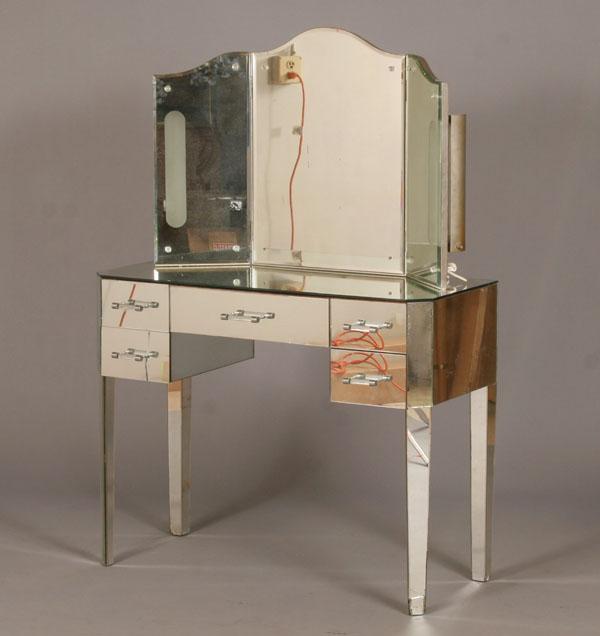 Art Deco mirrored vanity;
