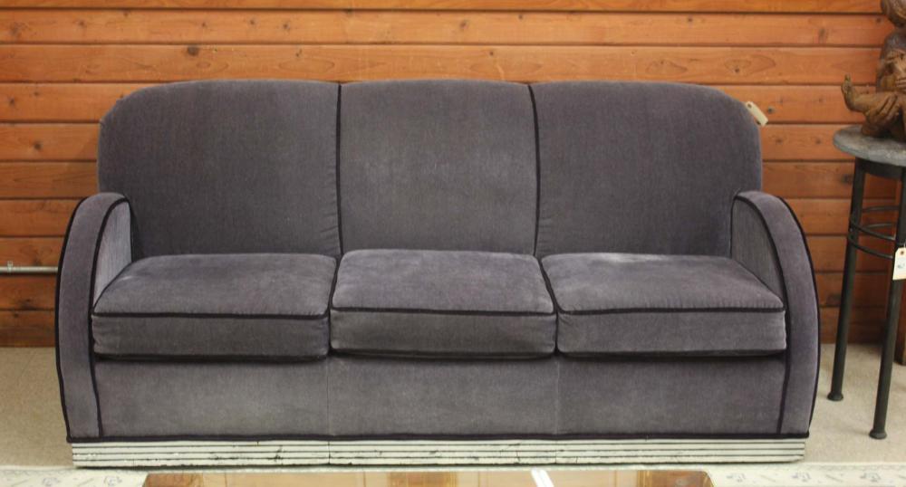 ART DECO MOHAIR SOFA, AMERICAN,