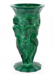 ART DECO MOSER FIGURAL GREEN G
