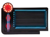 ART DECO NEON THEATER CLOCK AN