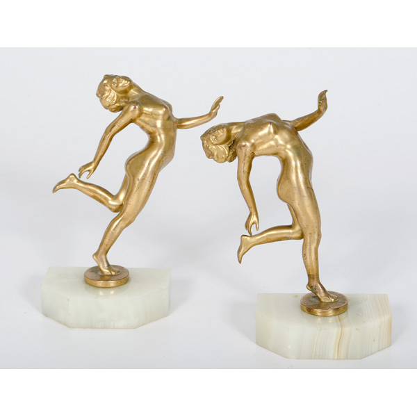 Art Deco Nude Bookends American