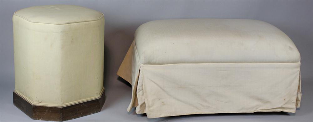ART DECO OTTOMAN AND A GEORGE III