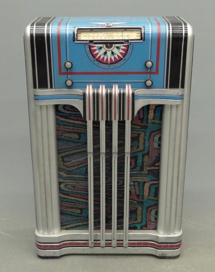Art Deco paint decorated radio.