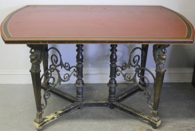 Art Deco Paint Decorated Table with