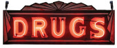 ART DECO PAINTED METAL DRUGS N