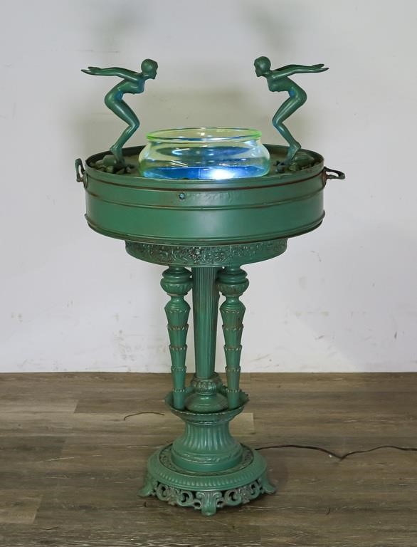 ART DECO PAINTED METAL URANIUM