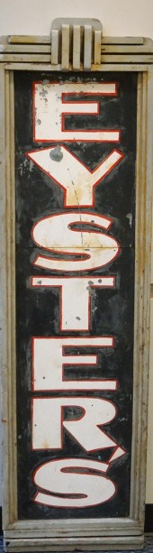 ART DECO PAINTED SHEETMETAL 'E
