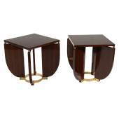 ART DECO PAIR OF WOOD & POLISH