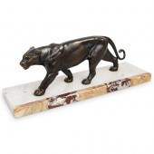 ART DECO PANTHER STATUEDESCRIP