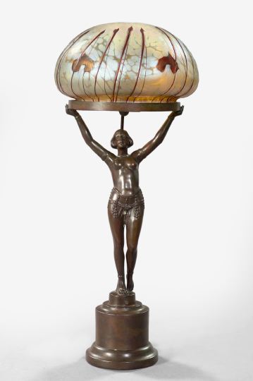 Art Deco Patinated Bronze Figural