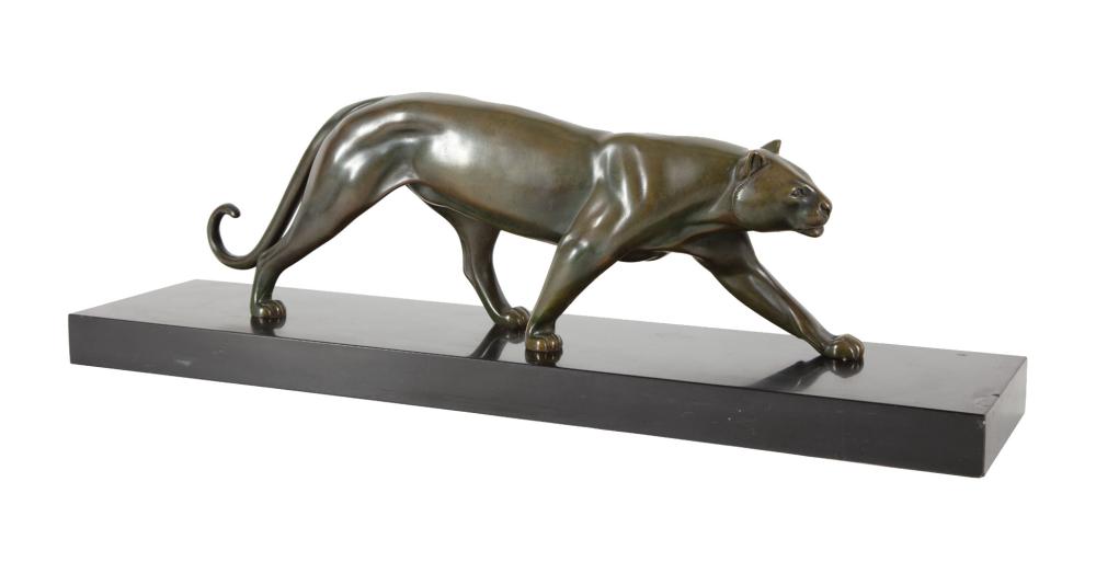 ART DECO PATINATED BRONZE FIGURE OF