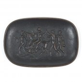 ART DECO PATINATED BRONZE "RAP