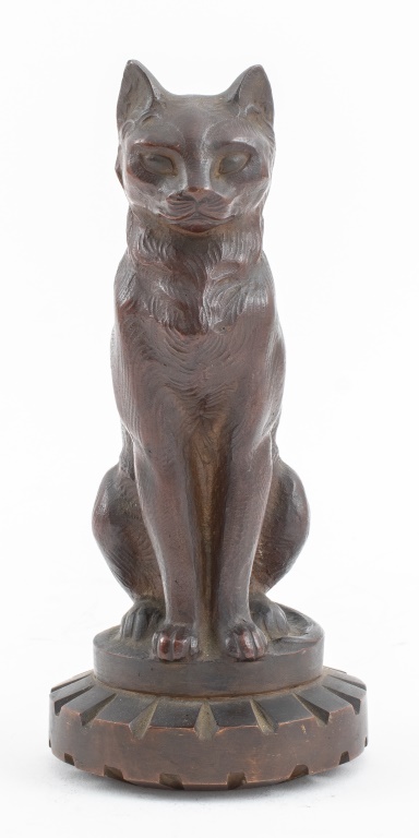 ART DECO PATINATED BRONZE SEATED