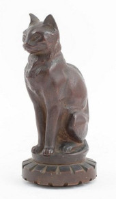 ART DECO PATINATED BRONZE SEAT