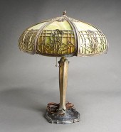 ART DECO PATINATED METAL AND S