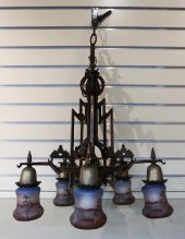 ART DECO PATINATED METAL AND P