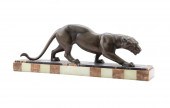 ART DECO PATINATED PANTHER ON