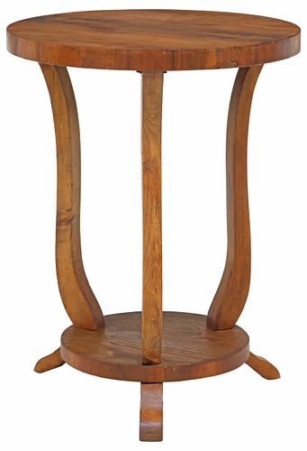 ART DECO PERIOD CIRCULAR TOP WALNUT