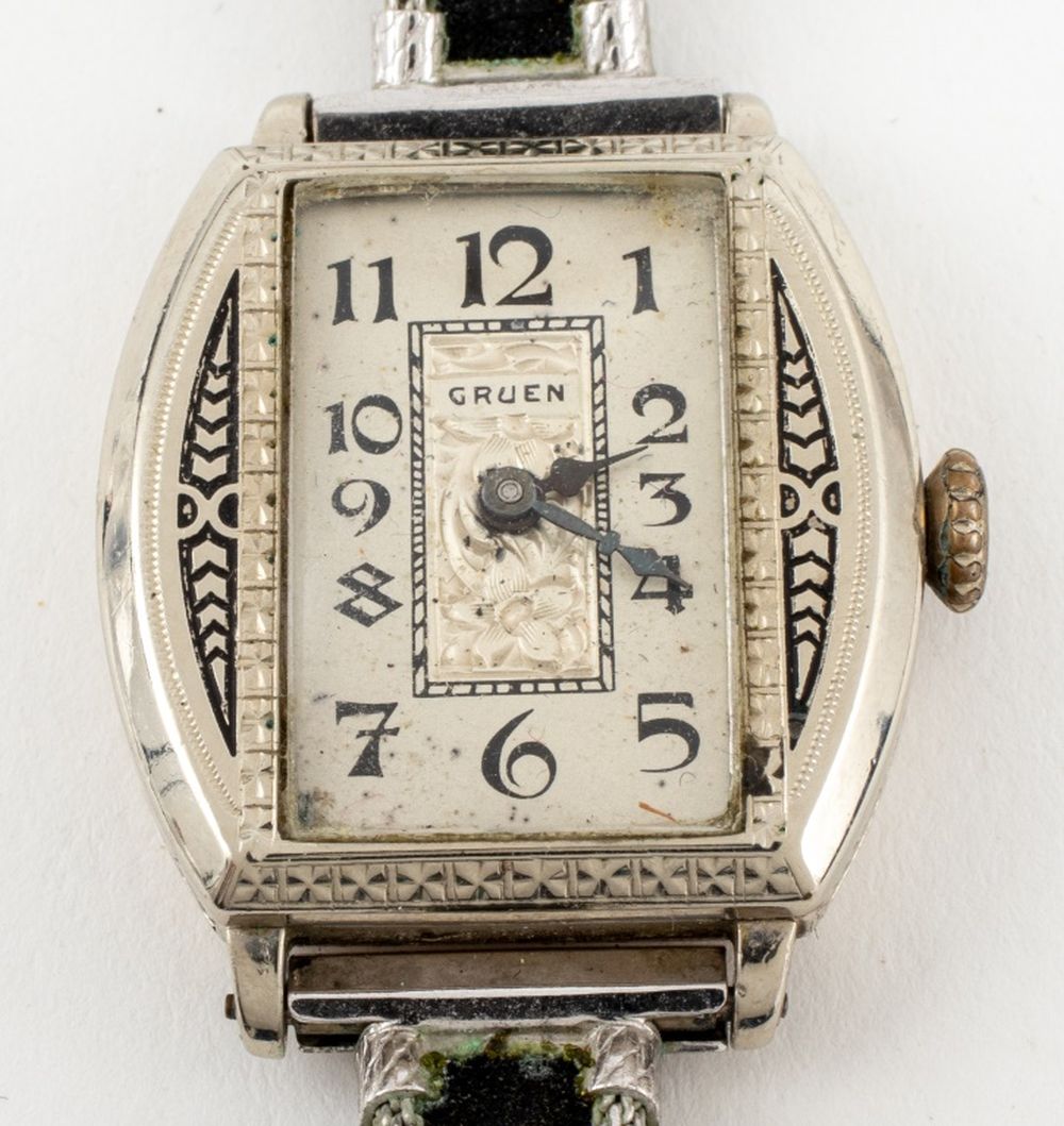 ART DECO PERIOD GRUEN 14K WHITE