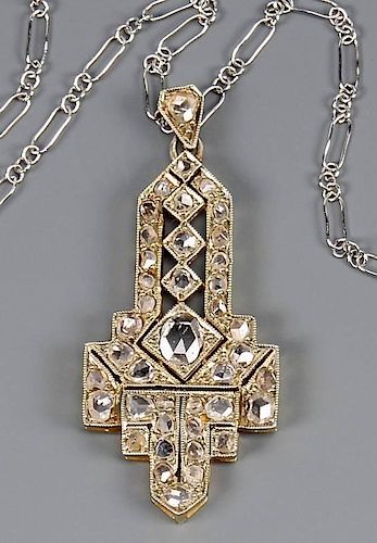 ART DECO PLAT/18K DIAMOND