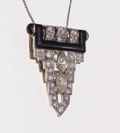ART DECO PLATINUM 14K & 3 CTW