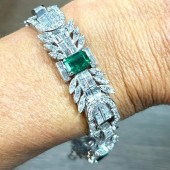 ART DECO PLATINUM DIAMOND & EM