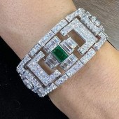 ART DECO PLATINUM DIAMOND & EM