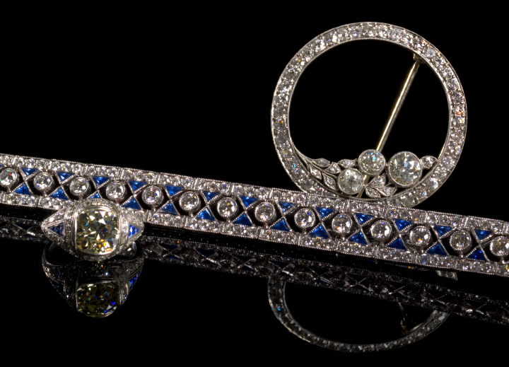 Art Deco Platinum, Diamond and