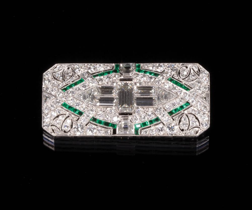 ART DECO PLATINUM, DIAMOND AND