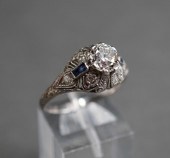 ART DECO PLATINUM, DIAMOND AND