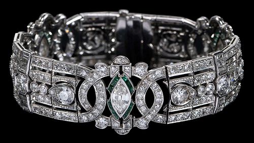 ART DECO PLATINUM, DIAMOND AND