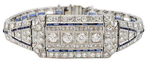 ART DECO PLATINUM DIAMOND AND