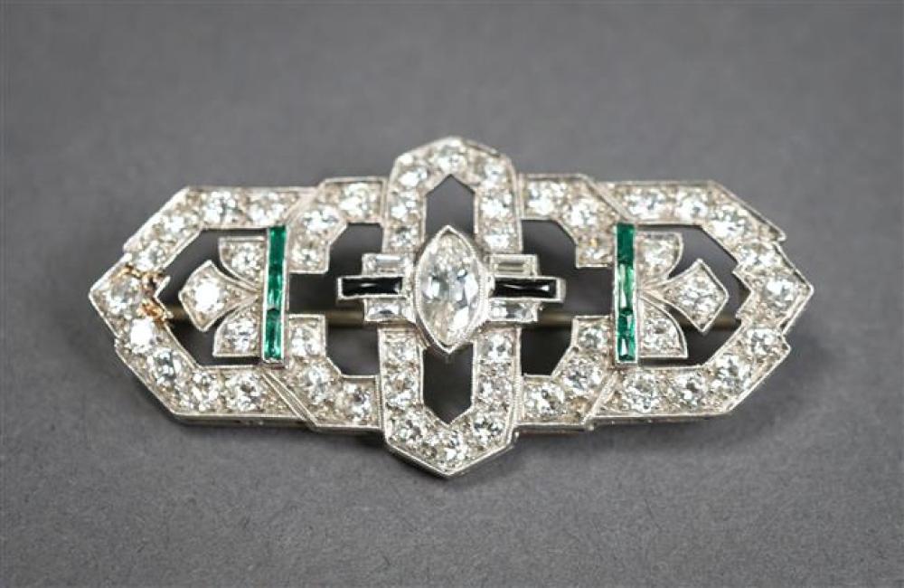 ART DECO PLATINUM, DIAMOND, BLACK