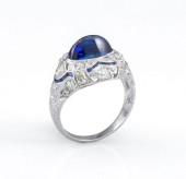ART DECO PLATINUM DIAMOND BLUE