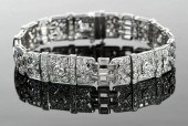 ART DECO PLATINUM DIAMOND BRAC