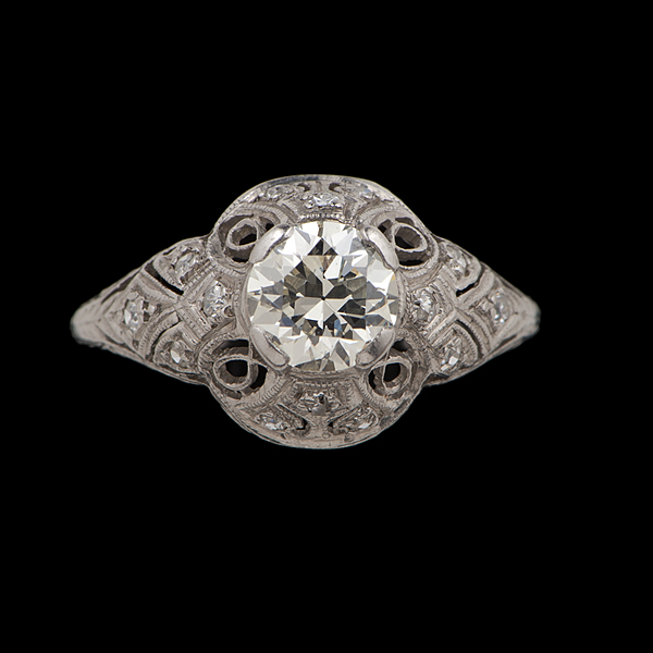 Art Deco Platinum Diamond