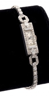ART DECO PLATINUM DIAMOND LADI