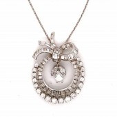 ART DECO PLATINUM DIAMOND NECK