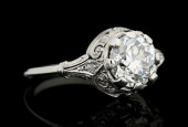 ART DECO PLATINUM FILIGREE DIA