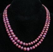 ART DECO PLATINUM RUBY BEAD AN
