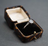ART DECO PLATINUM SOLITAIRE DI