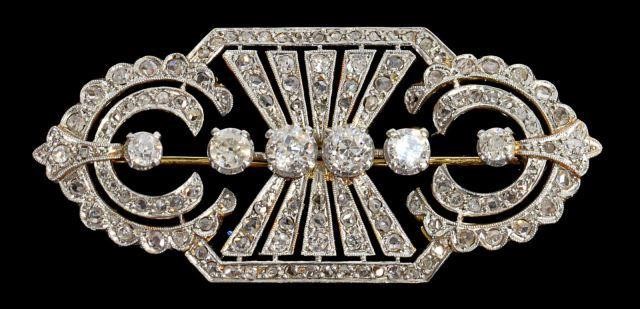 ART DECO PLATINUM TOPPED 18KT GLD &