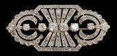 ART DECO PLATINUM TOPPED 18KT