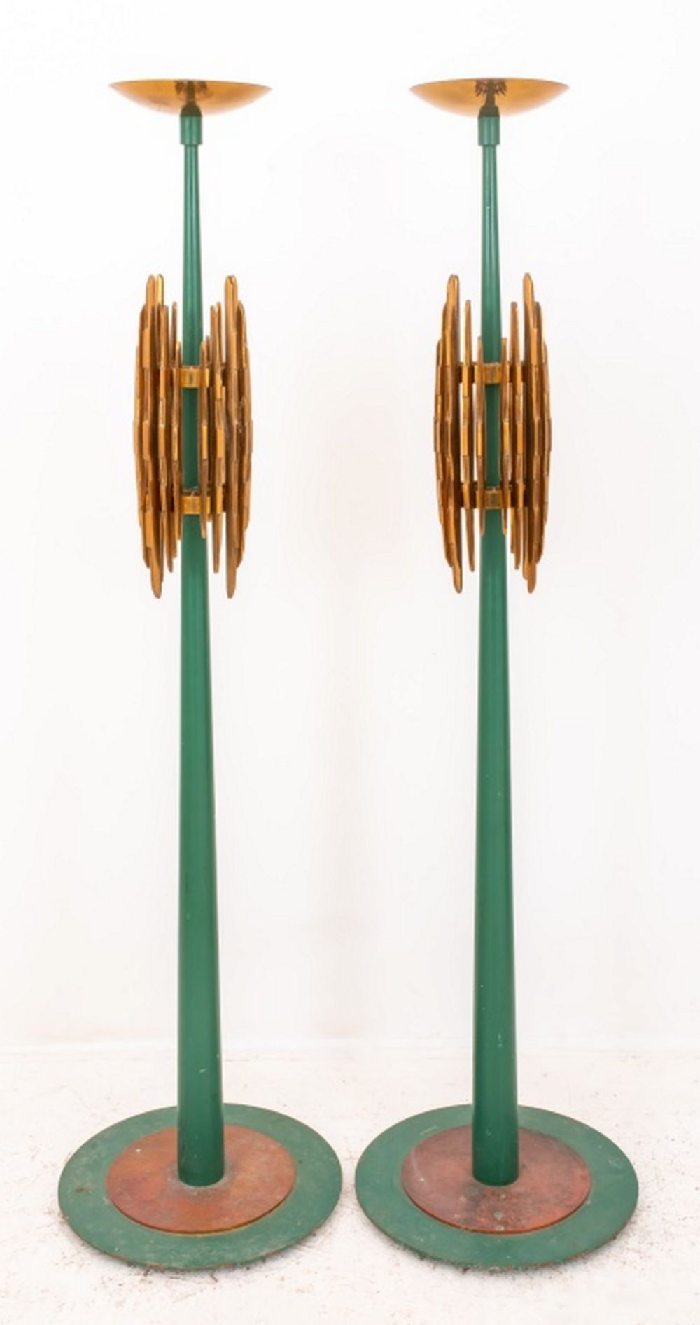 ART DECO POLYCHROMED BRASS
