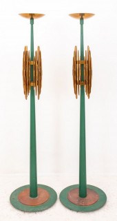 ART DECO POLYCHROMED BRASS TOR
