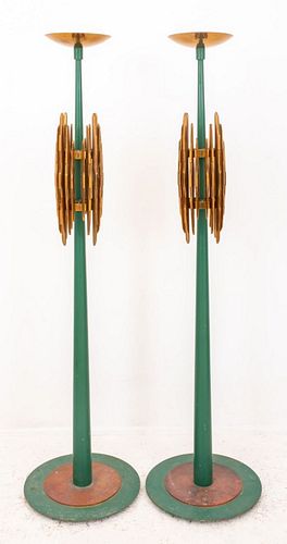 ART DECO POLYCHROMED BRASS